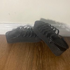 Black Platform Sandals size 6